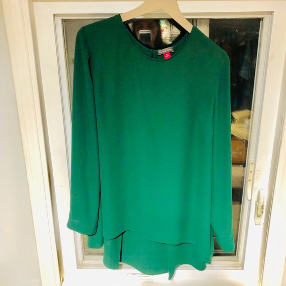 vince camuto green blouse